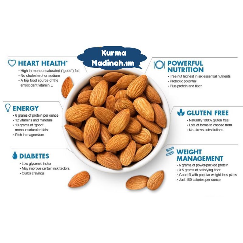 USA Organic Raw Almond 1kg 500gm 250gm California Almonds RAW - Not ...