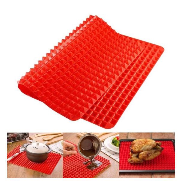 BBQ Pyramid Pan Bakeware Nonstick Silicone Baking Mats Pad Moulds