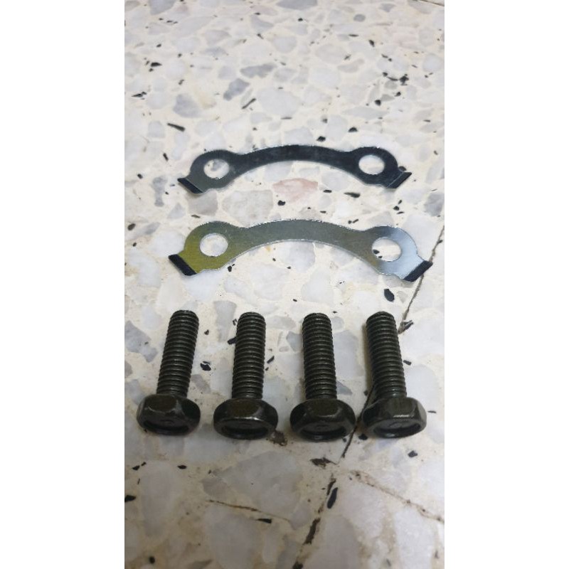 Skru screw bolt 14 dan plate washer disc depan rxz 1 set | Shopee Malaysia
