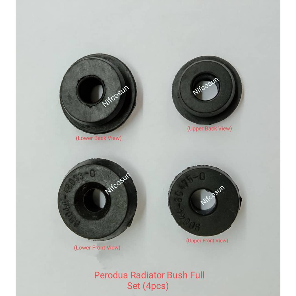 PERODUA MYVI/VIVA/KEMBARA/KENARI/ALZA RADIATOR BUSH FULL SET(2PCS UPPER ...