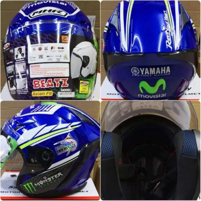 MHR BEATZ OF622 Monster Espada Limited Racing Motorcycle Helmet