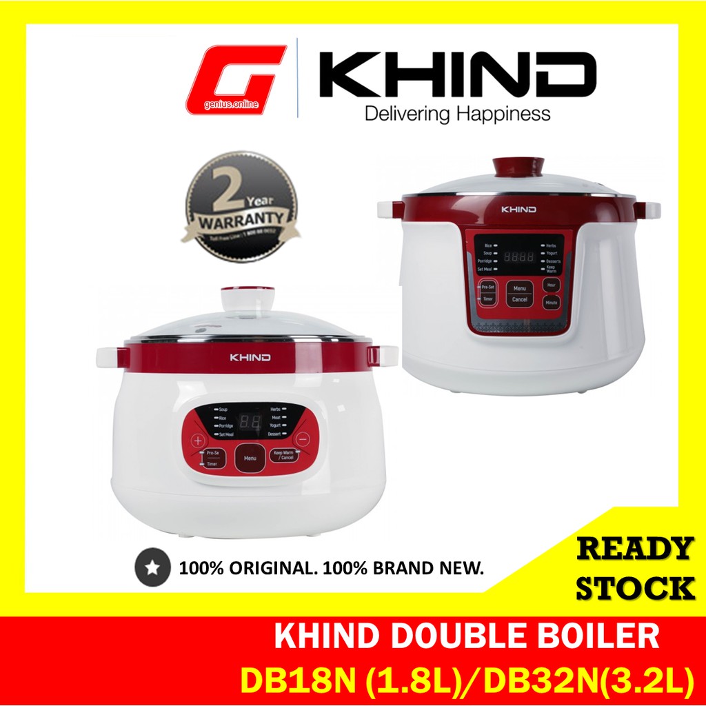 Khind Double Boiler DB18N (1.8L) DB32N(3.2L) Shopee Malaysia
