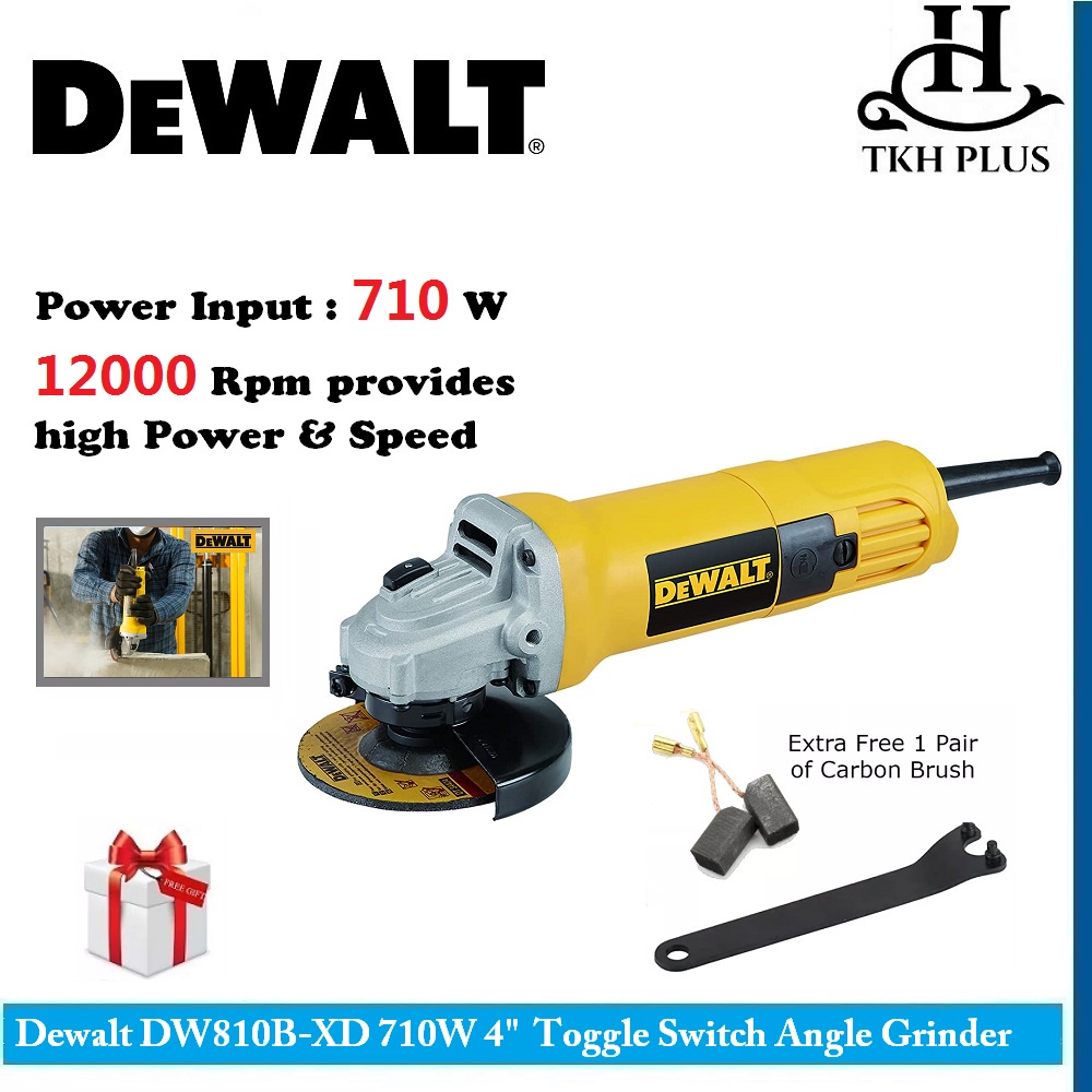 Dewalt DW810B-XD 710W 100mm 4" Toggle Switch Angle Grinder | Shopee ...