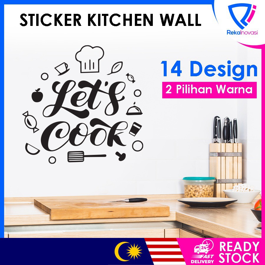 Wall Sticker Kitchen Waterproof Hiasan Dinding Dapur | Shopee Malaysia