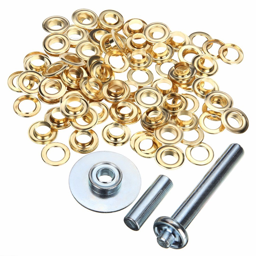 Comet 100Pcs Punch Grommets and Tarp Repair Kit Hole Eyelet Tarpaulin