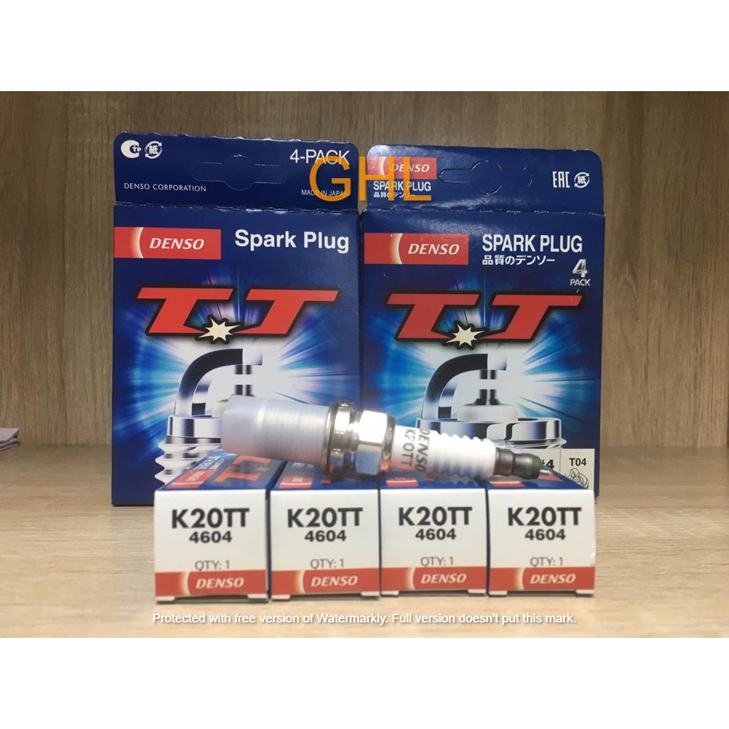 ORIGINAL DENSO PLATINUM TT SPARK PLUG K20TT 4PCS/PERODUA,HONDA,TOYOTA