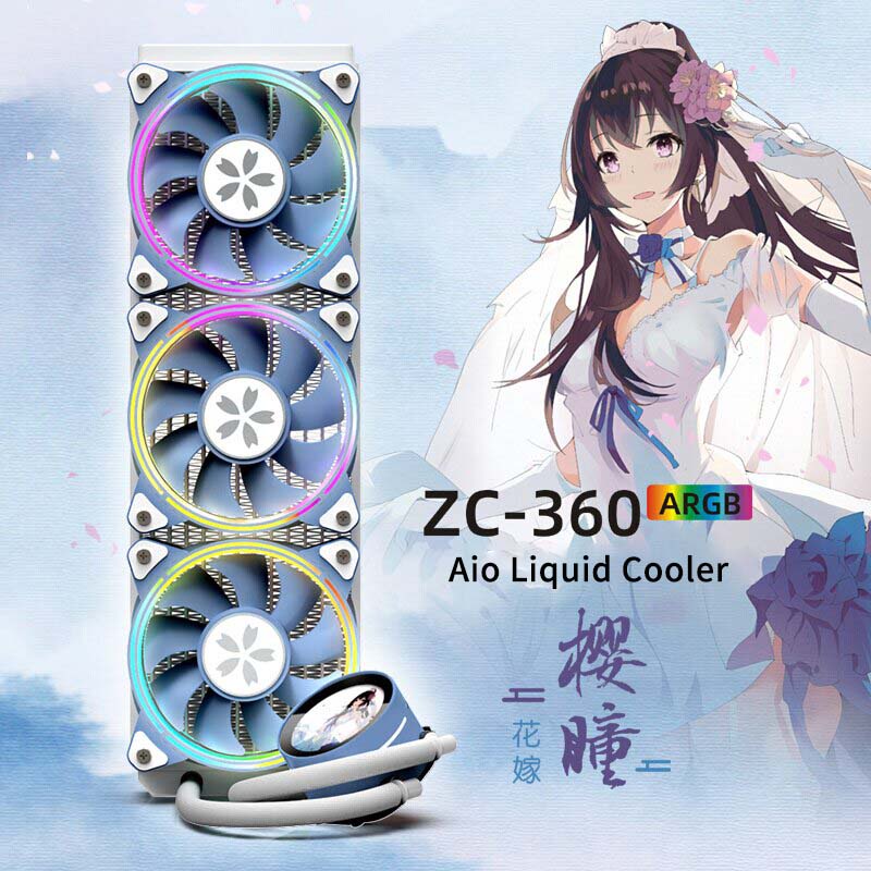 ZEAGINAL Flower Marriage ZC-360 Cherry Pupil ZC-240 CPU Aio Water Cooling  Radiator ARGB Synchronization Support LGA1700 AM4 | Shopee Malaysia