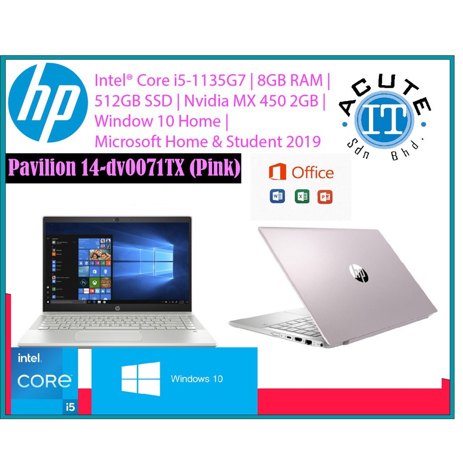 HP Pavilion 14dv0071TX 14' FHD Laptop (Pink color) Shopee Malaysia