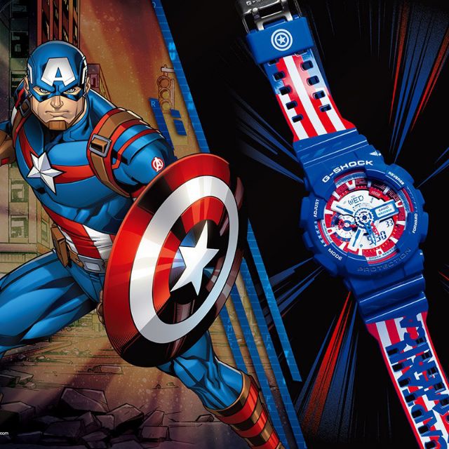 Casio g shock captain america hotsell