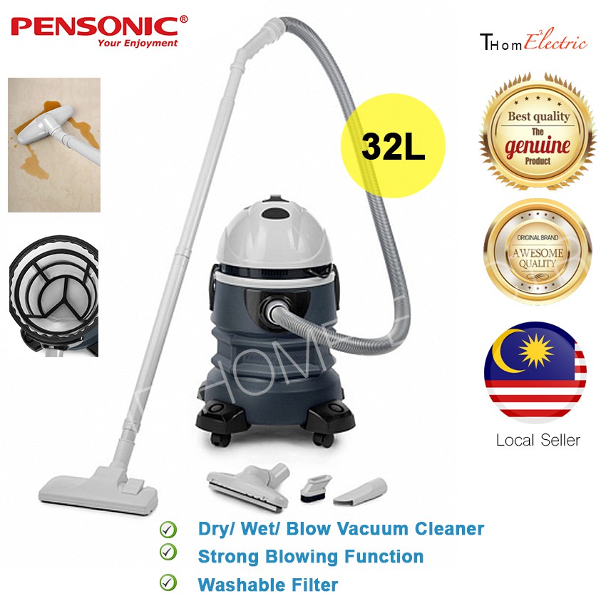 PENSONIC VACUUM CLEANER 3IN1 (WET/DRY/BLOW) PVC211 GREY Shopee