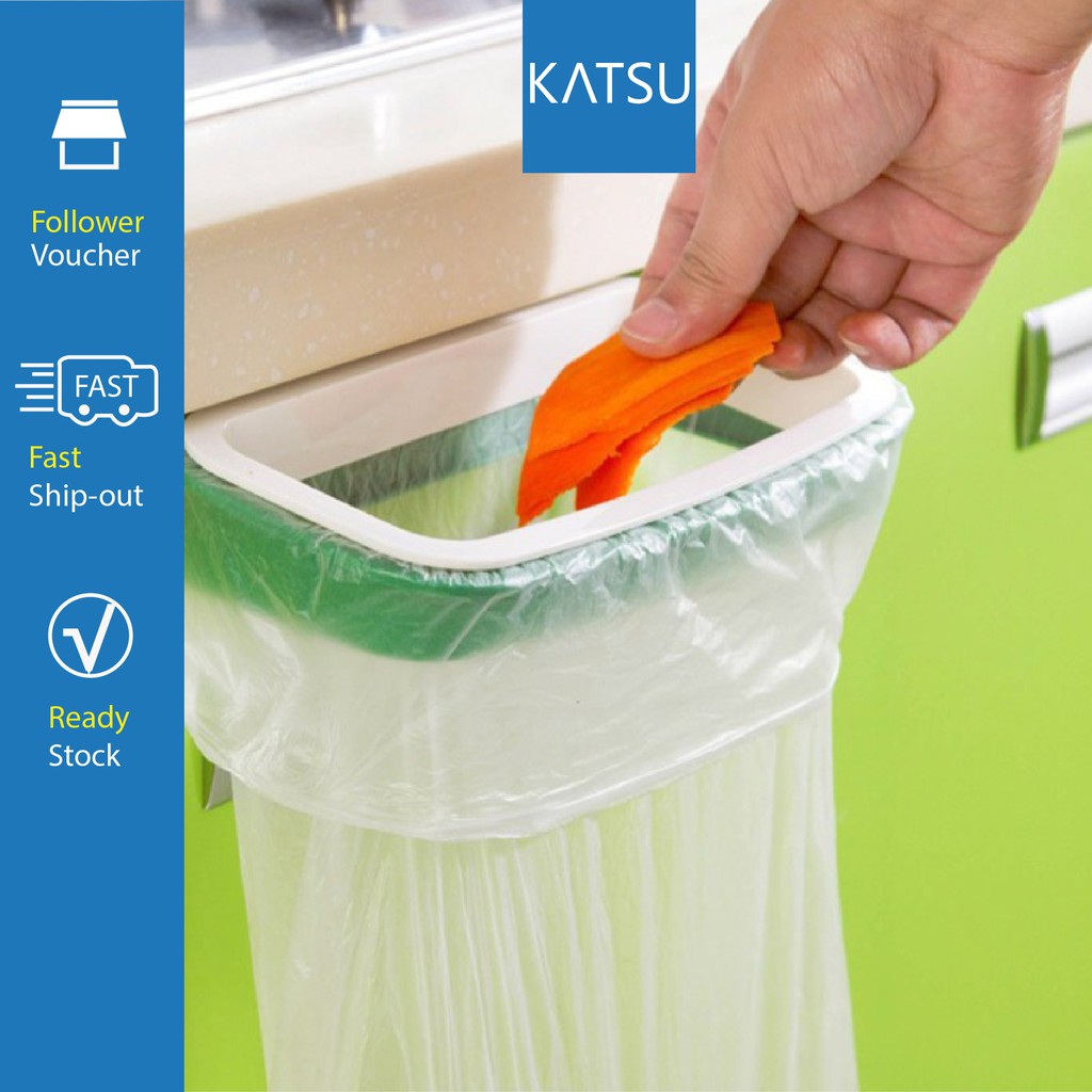 Kitchen Door Trash Garbage Rubbish Bin holder hanging bin