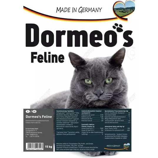 Dormeo's Feline Dry Cat Food Made in Germany 15KG Shopee Malaysia