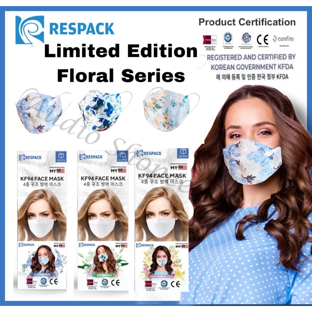 Respack Limited Edition KF94 Face Mask Floral Series Approved by KKM