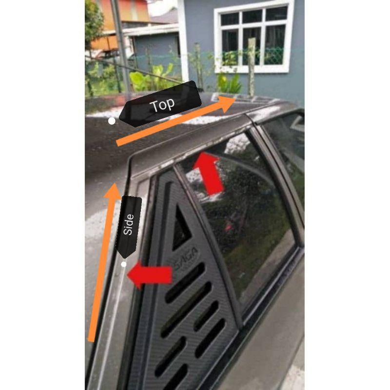 Proton Saga,Iswara Rear Door Moulding(Top/Side)(Left/Right to choose) Shopee Malaysia