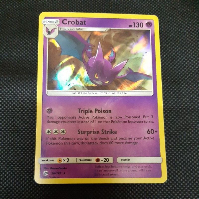 Pokemon Card TCG : Crobat 56/149 Rare (HOLO) 100% Original Pokemon Card ...