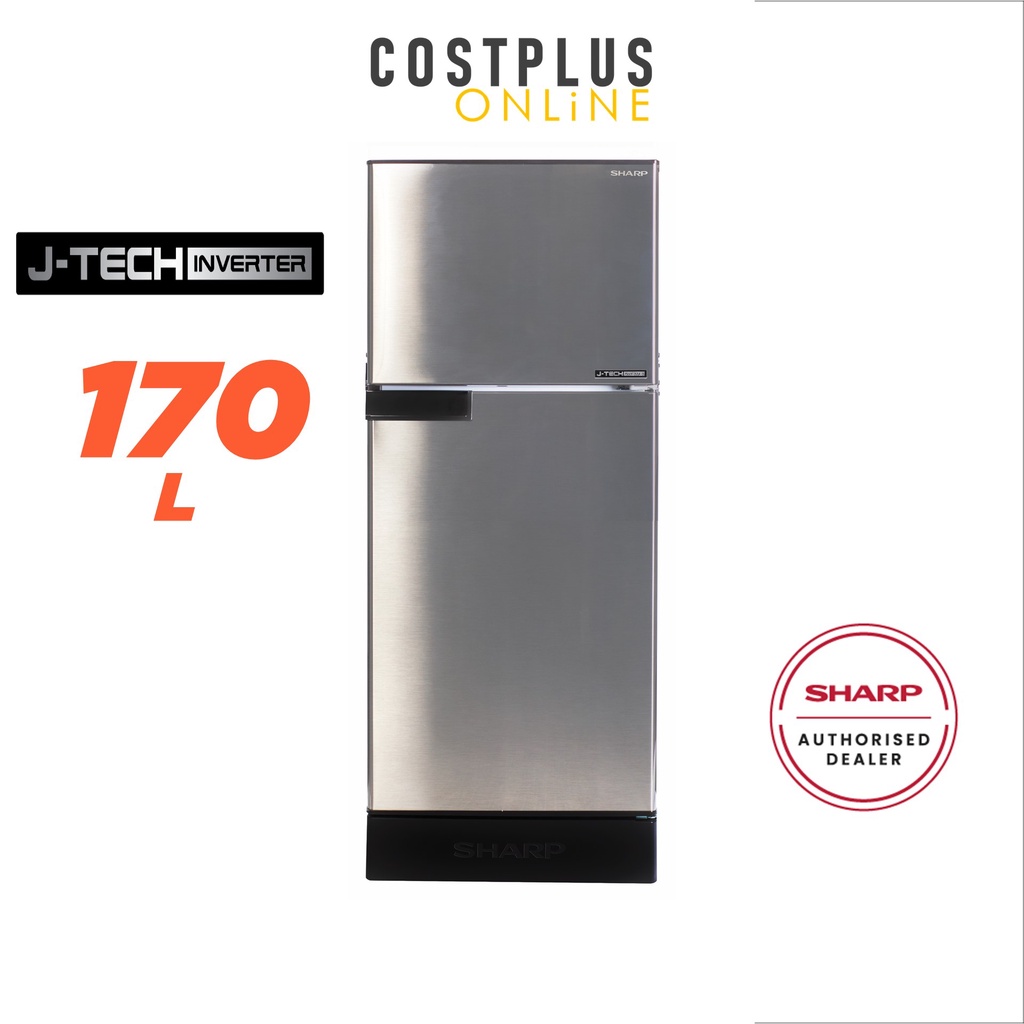 Sharp Fridge Refrigerator J-Tech Inverter 2 Door 170L SJ189MS with ...