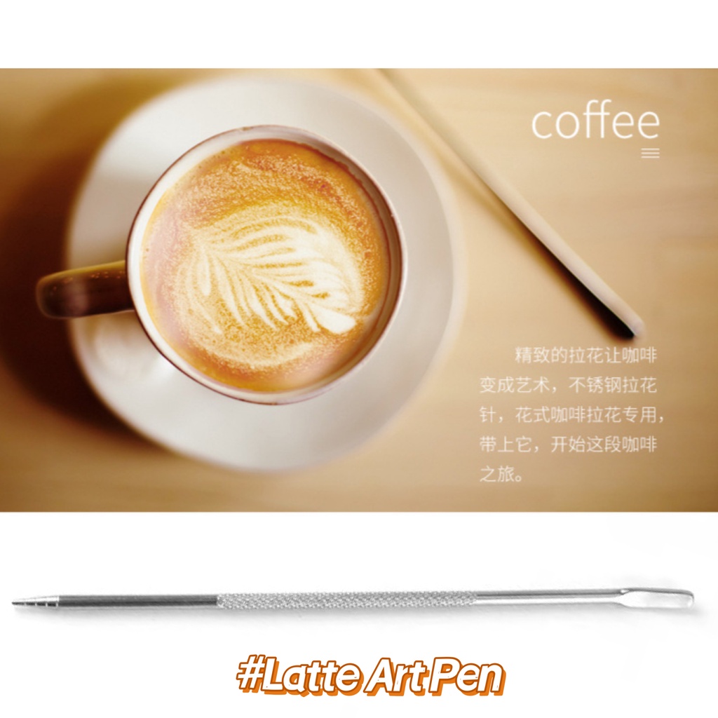 Stainless Steel Coffee Latte Art Pen, Tamper Needle Creative Fancy