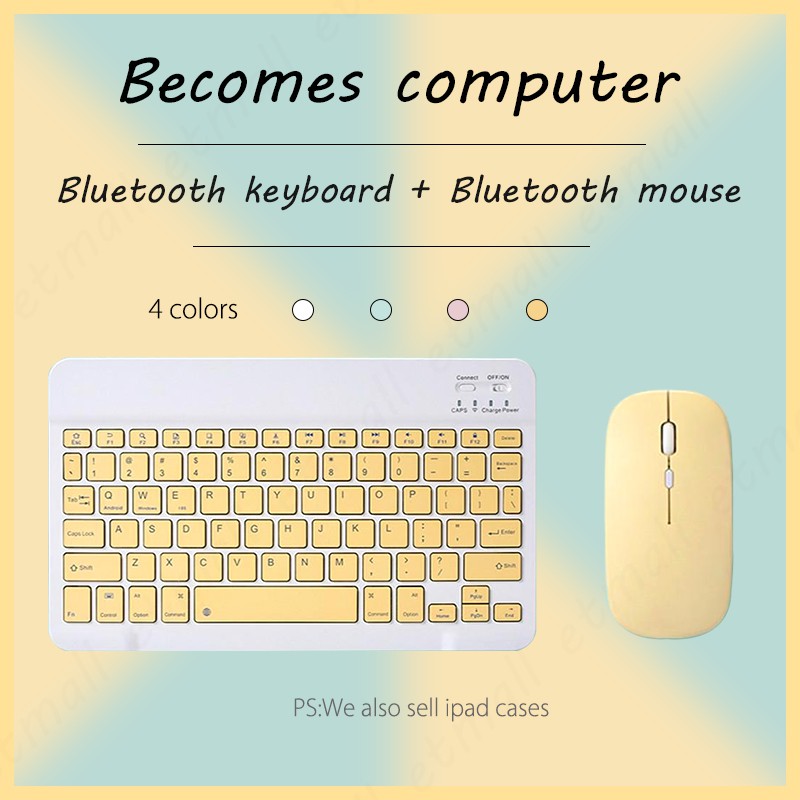 (NEW) Mini keyboard and wireless bluetooth mouse for 7 8 9 10 inch ...