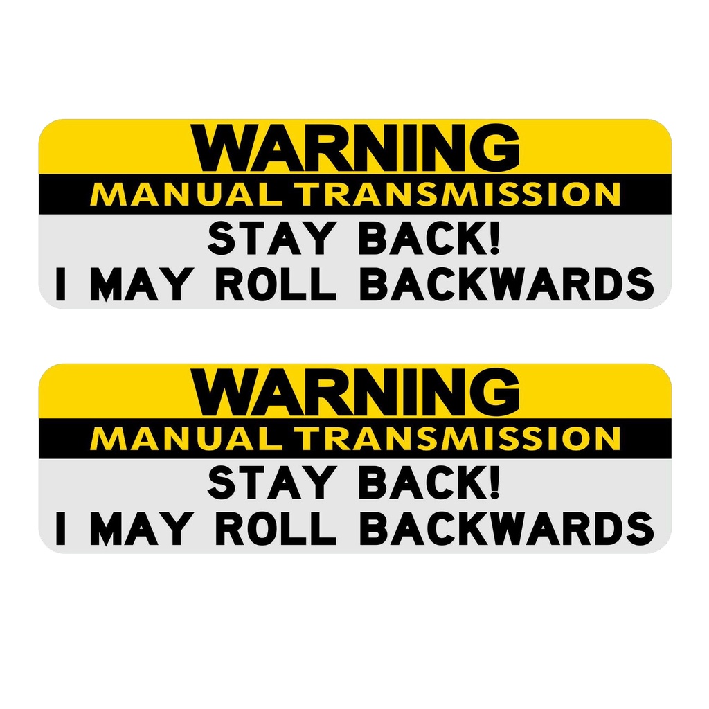 10inx3in Stay Back Manual Transmission Vinyl Sticker Car Truck Window ...