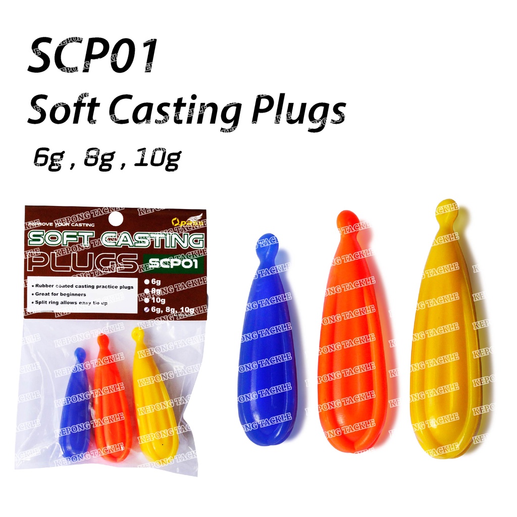OPASS fishing acc SOFT RUBBER COATED CASTING PLUGS SCP01 & SCP02