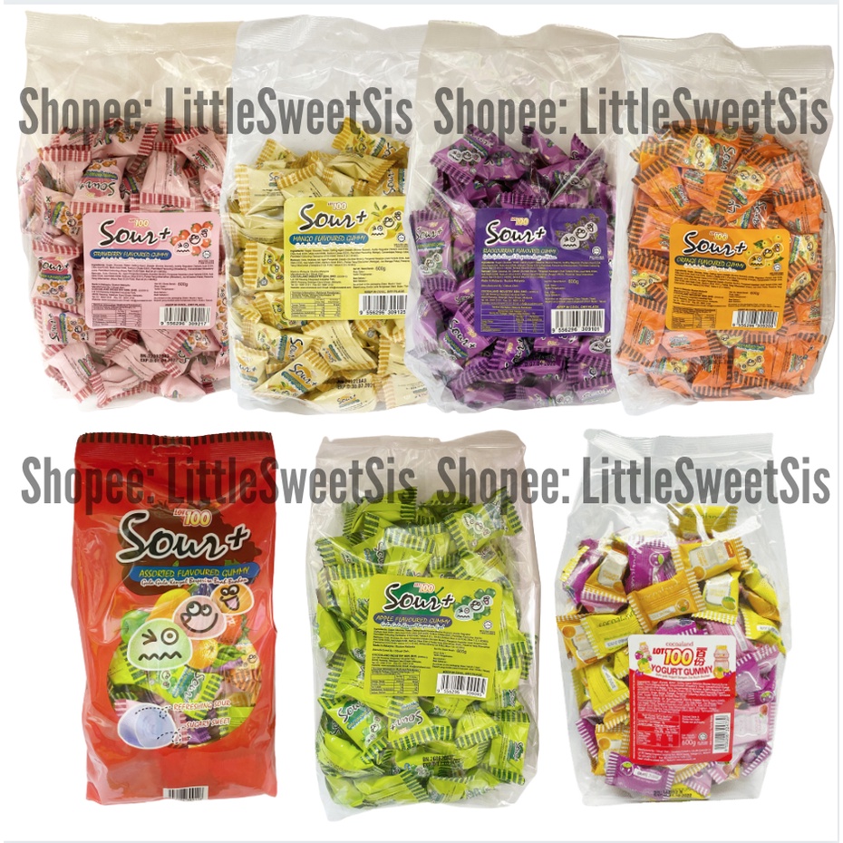 [600G] LOT100 SOUR GUMMY CANDY/ CHEWY CANDY/ SOFT CANDY / LOT100 YOGURT