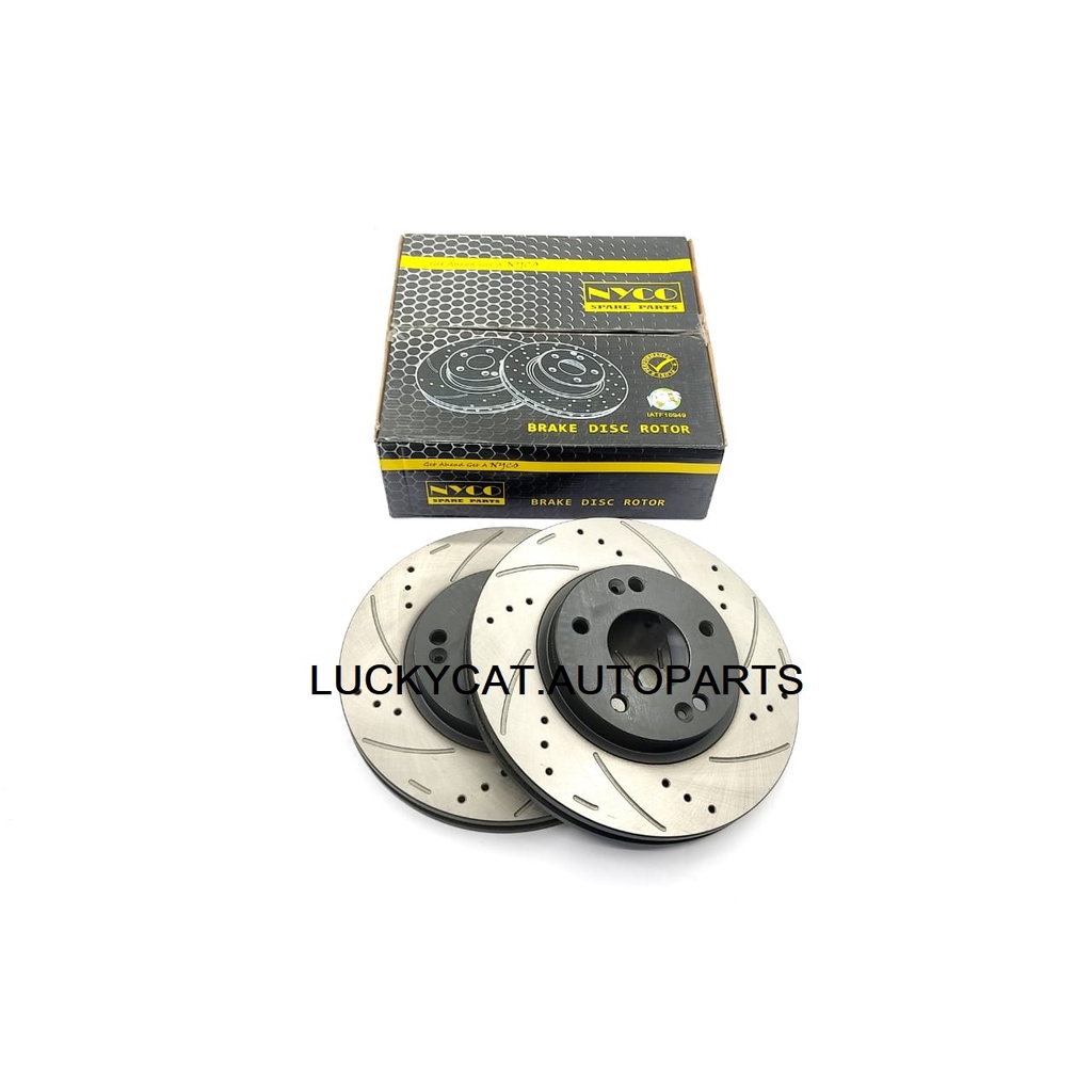 thumbnail image 2 of Detroit Axle Front Disc Brake Rotors For Hyundai Sonata, Tiburon, Tucson, Kia Magentis, Optima – 11.02 Inch Pair 2 of 5