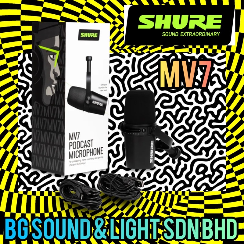 SHURE MV7 Usb Podcast Microphone | MV-7 MV7S MV7K | Shopee Malaysia