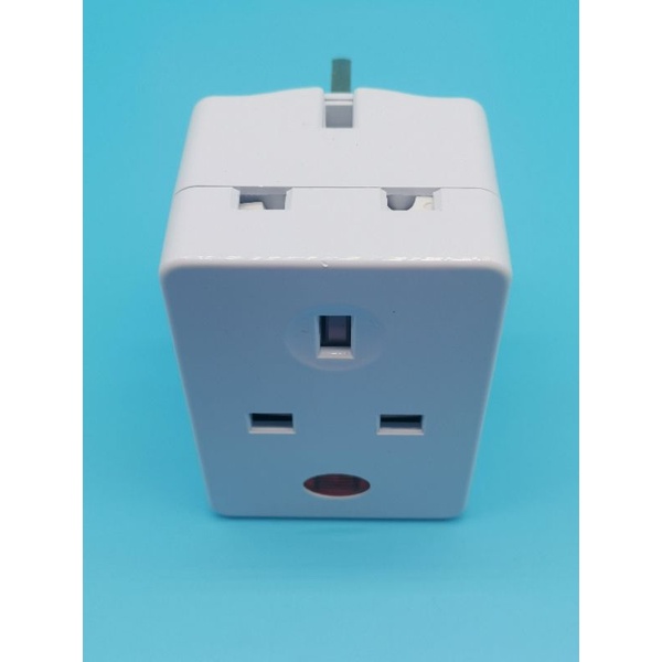 13a Plug Top 3pin 3way Adaptor Multifunction Multi Plug 2 Pin Plug