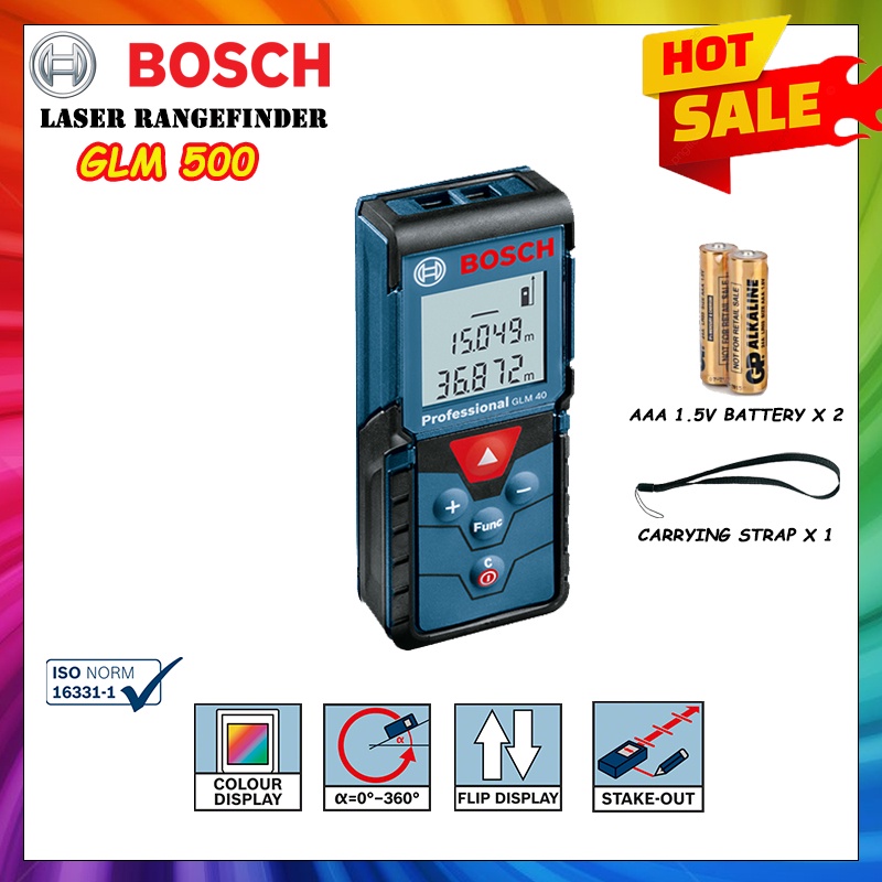 BOSCH GLM 500 PROFESSIONAL 50M Digital Laser Rangefinder GLM500 ...