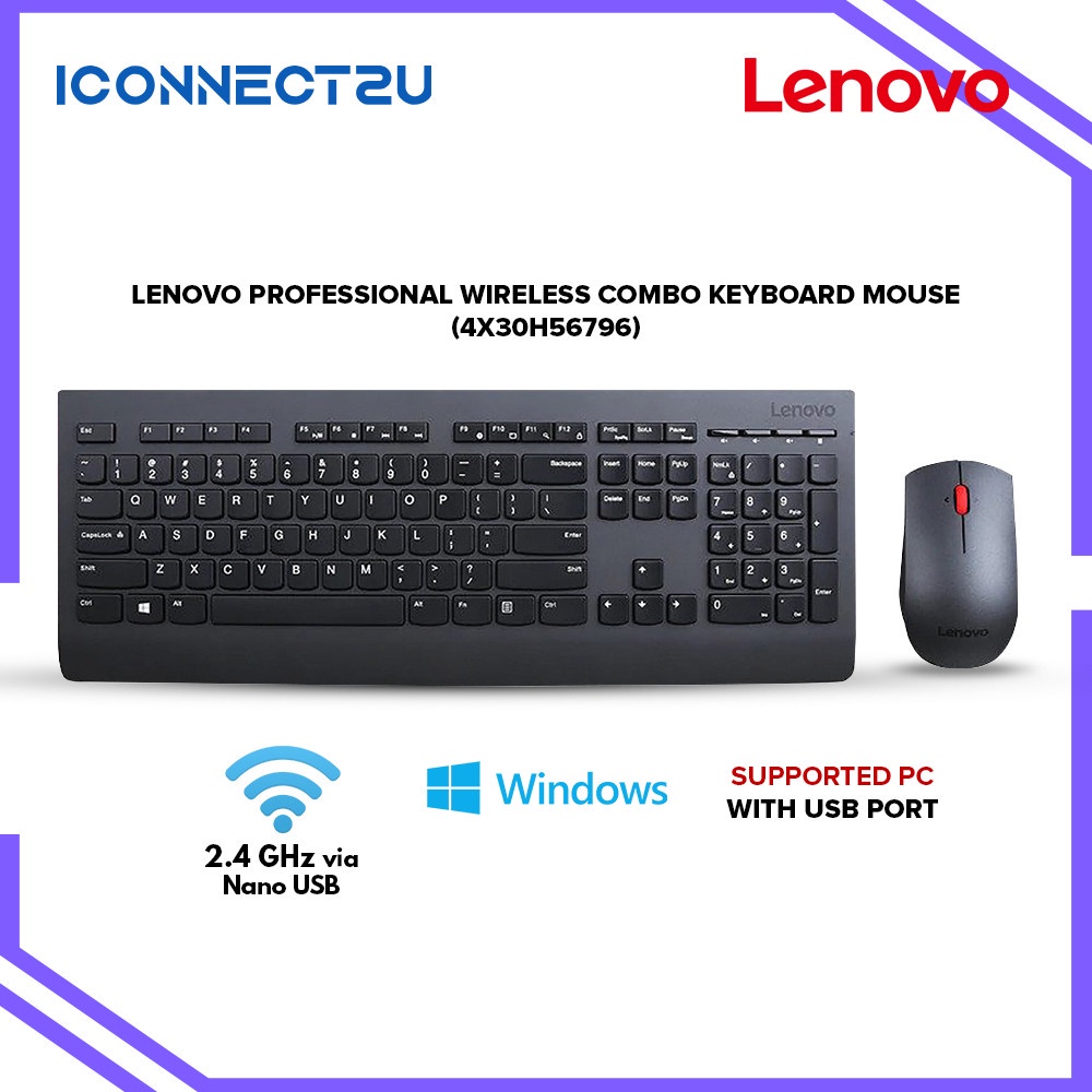 Lenovo Professional Wireless Combo Keyboard & Mouse