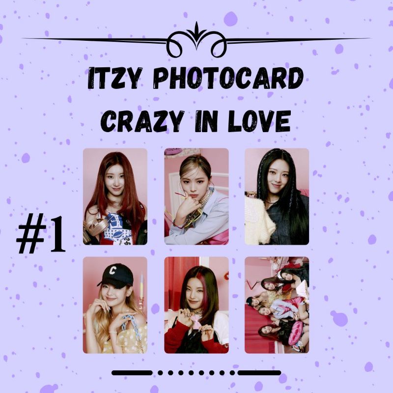 [READYSTOCK]Kpop ITZY Crazy In Love HD Photocard (PVC CARD) photo album ...
