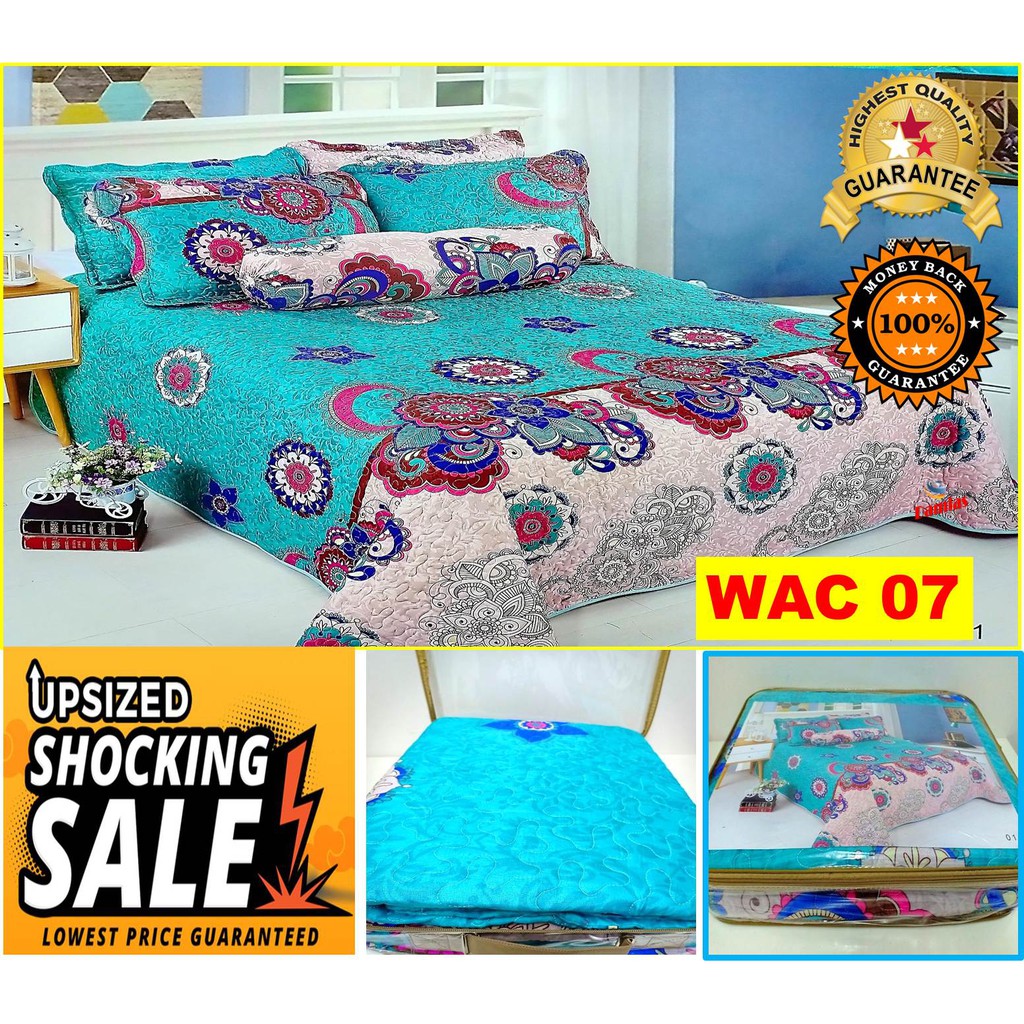 Cadar Patchwork Set 3 IN 1 Bed Sheet [ QUEEN ] SIRI 2 WALI Shopee