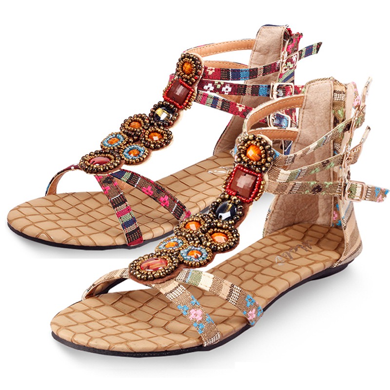 Bohemian beaded online sandals