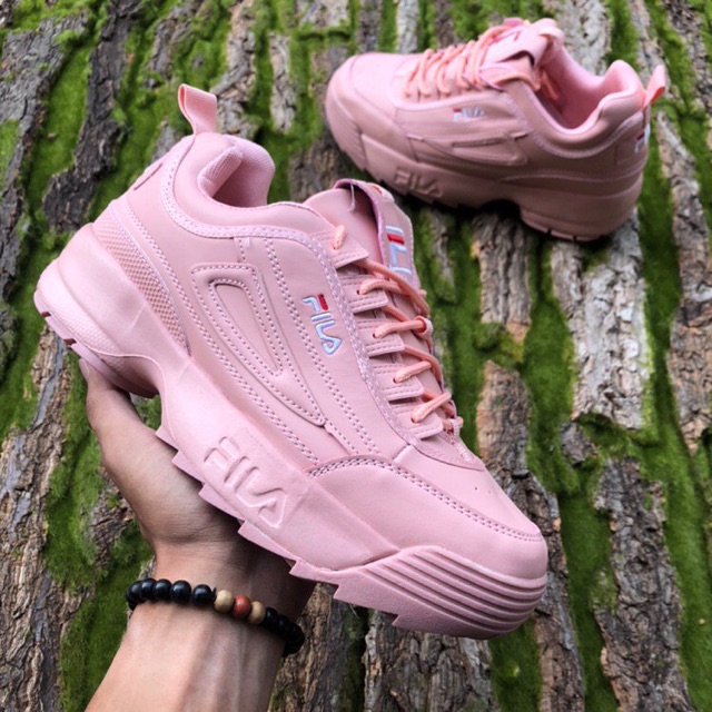 Readystock ~ FILA DISRUPTOR II NUDE PINK / women sneakers / shoes / kasut Shopee Malaysia