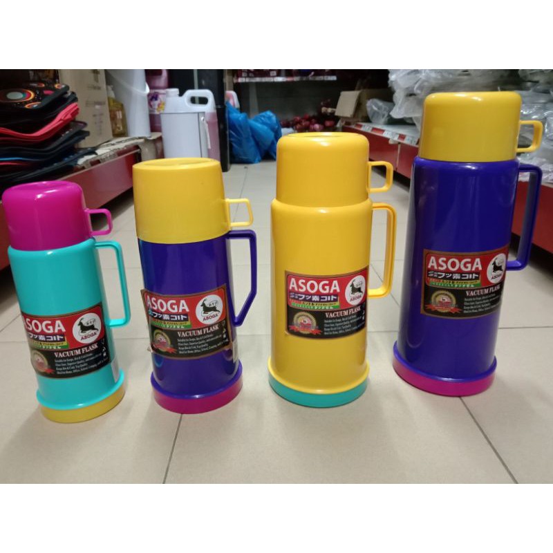 ASOGA Vacuum Flask With Handle Plastic Body /Thermos /Thermal Flask ...