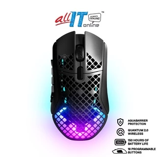 SteelSeries Aerox 9 Wireless RGB Ultra Lightweight MOBA 18 Programmable Buttons Gaming Mouse (62618)