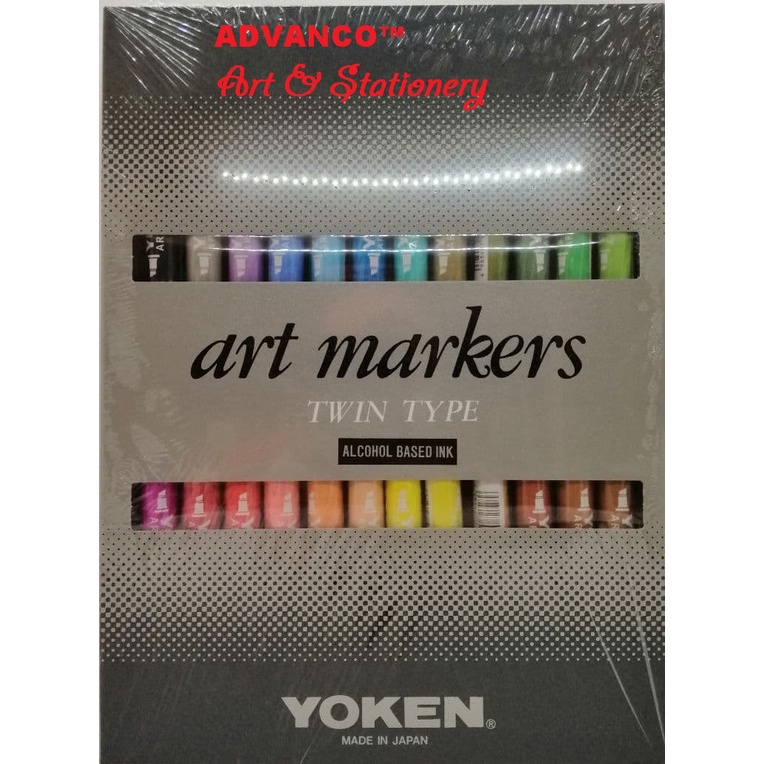 YOKEN TWIN ART MARKER 24 COLOUR MIDDLE COLOUR SET Shopee Malaysia