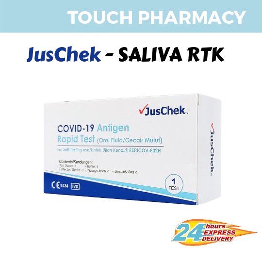 CNY 2022 [CHEAPEST PHARMACY STOCK] JusChek Saliva Antigen Covid 19