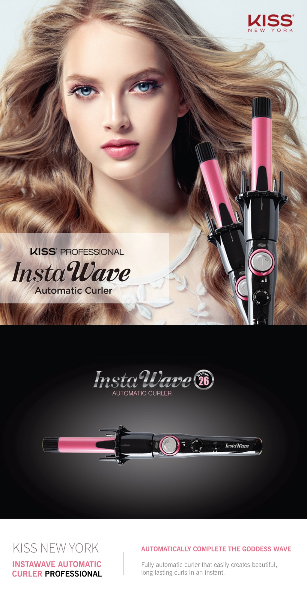 Kiss New York Instawave Automatic Curler Professional Shopee