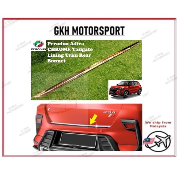 PERODUA ATIVA 2021 2022 REAR BOOT BONNET REAR TRUNK BACK DOOR GARNISH ...