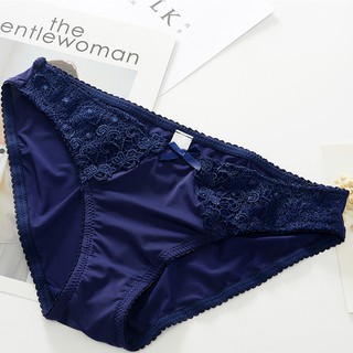  Women Sports Sexy Low Waisted Underwear Royal Blue Cotton Panties  Plus Size XXL