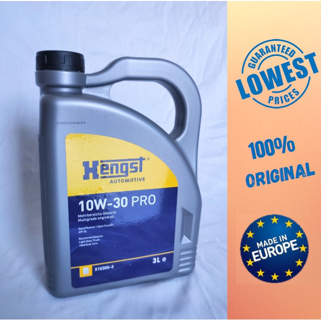 🔥HENGST🔥 10W-30 PRO Mineral Multigrade Engine Motor Oil Minyak Hitam ...
