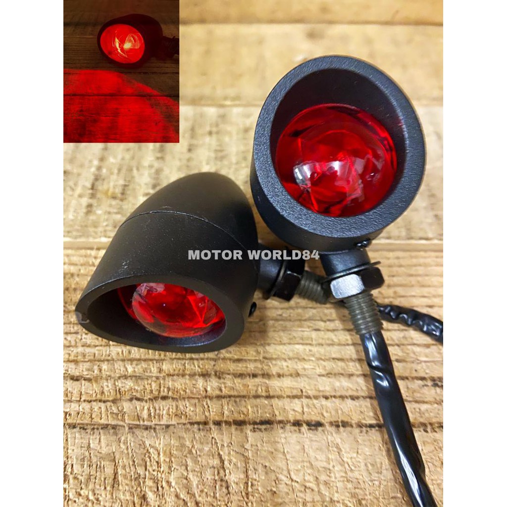 SIGNAL SET MOTORCYCLE MODIFIED TURN SIGNAL RETRO LIGHT METAL TURN