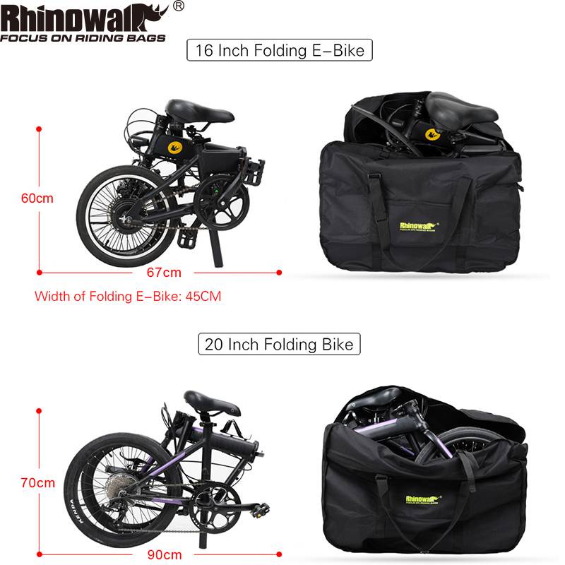 Rhinowalk Portable Folding Bike Carry Bag (16"/20") Shopee Malaysia