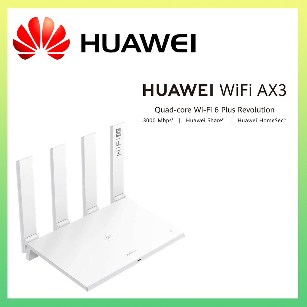 HUAWEI WiFi AX3 Quad-Core Router | 3,000 Mbps | HUAWEI Share | HUAWEI ...