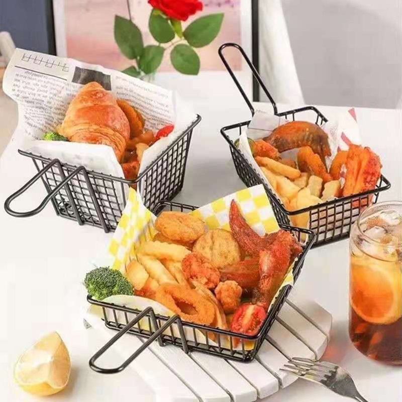 JOY Mini Fry Basket French Fry Chip Basket Fried Food Presentation