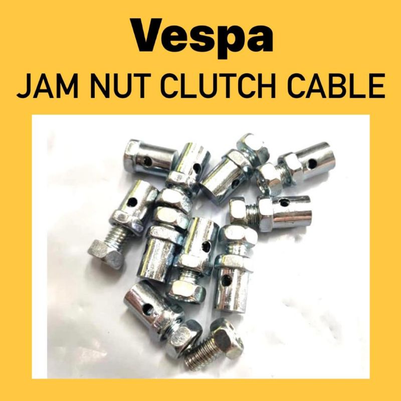 VESPA JAM NUT FOR CLUTCH CABLE (SCOOTER VESPA JEM NUT/LOCK NUT ...