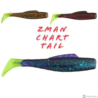 Z Man ORIGINAL MinnowZ 3 （ Watermelon Chart tail - Chart/Red Tail -  Morning Glory - Rootbeer / Chart Tail ) Zman z-man