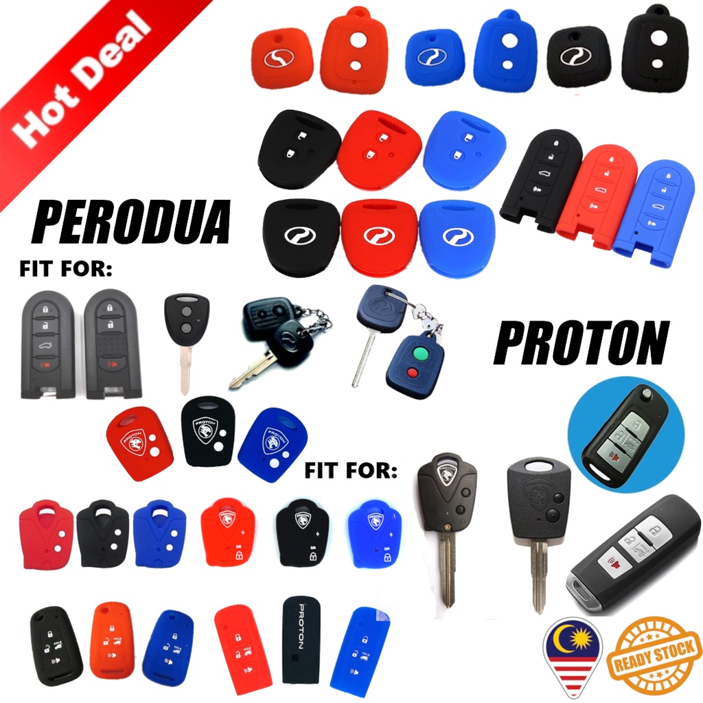 Car Silicone Remote Key Cover Perodua Axia Myvi New Viva Bezza Aruz ...