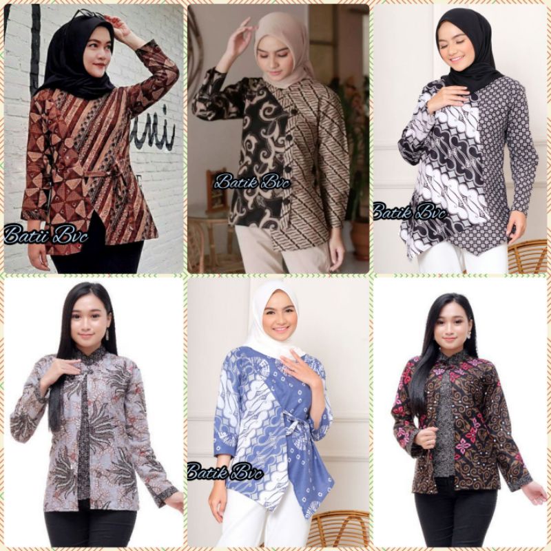 HOT SALE Baju Batik Perempuan Modern Women's Batik Shirt Monalisa Genes ...